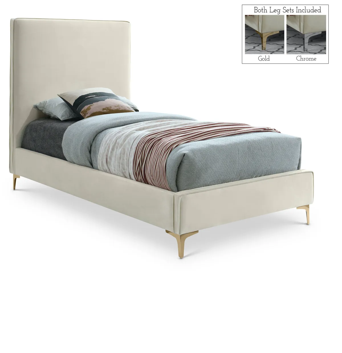 Geri - Twin Bed - Cream