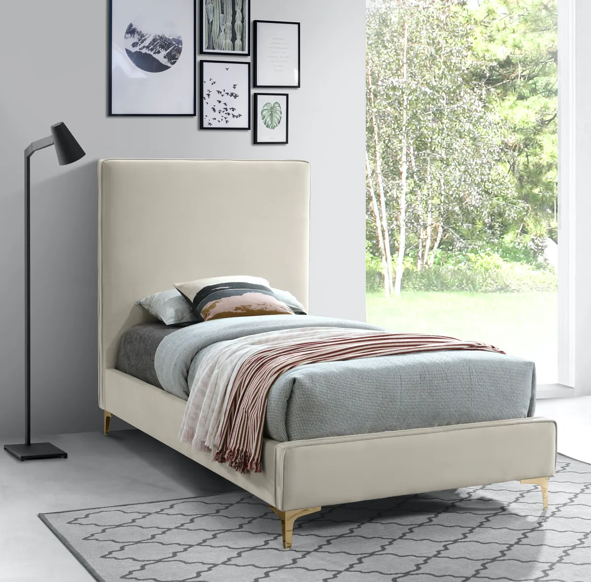 Geri - Twin Bed - Cream