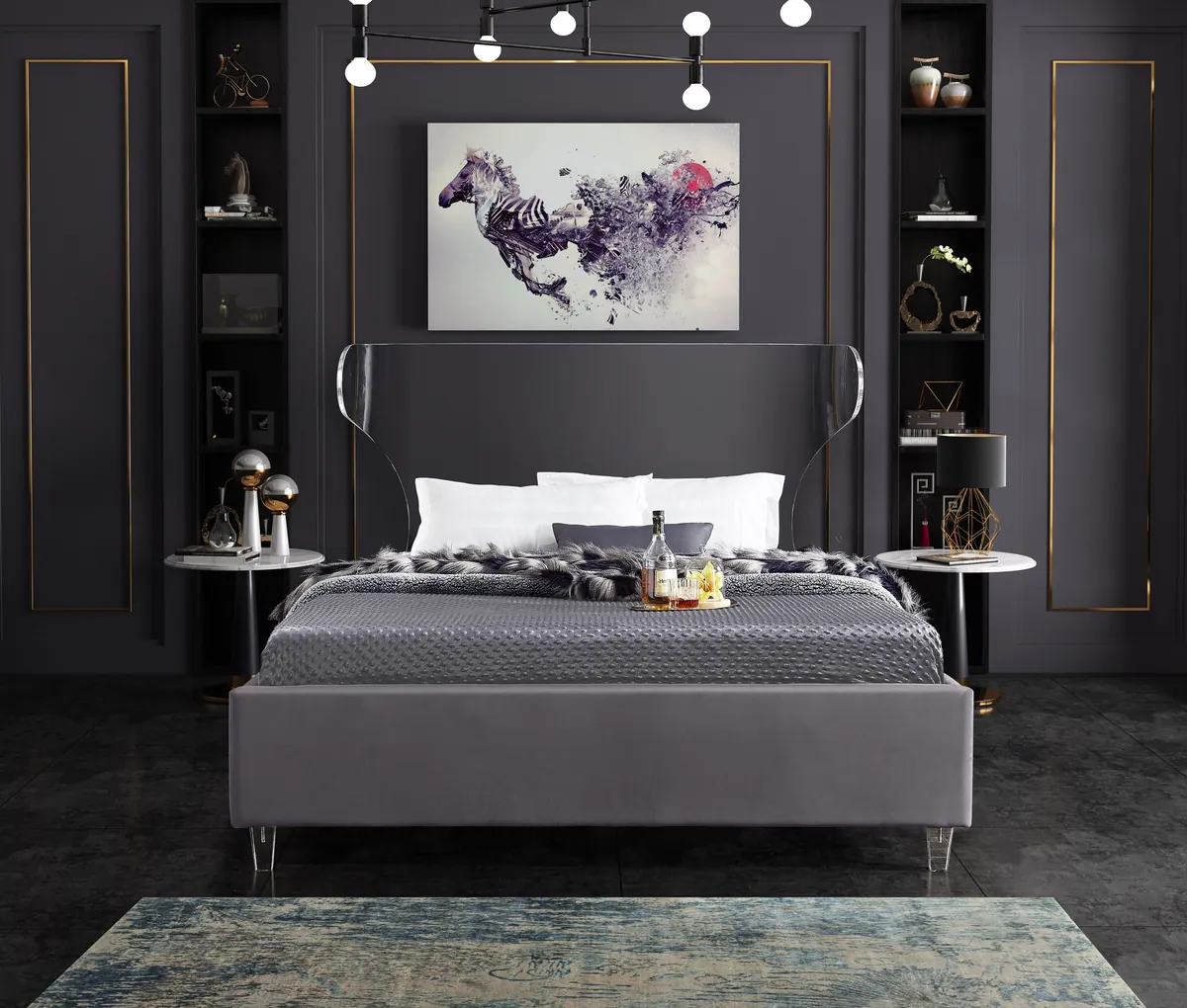 Ghost - King Bed - Gray