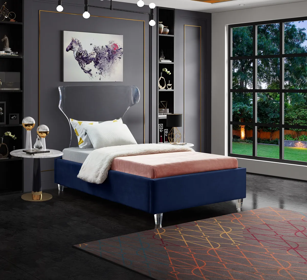 Ghost - Twin Bed - Navy - View 2