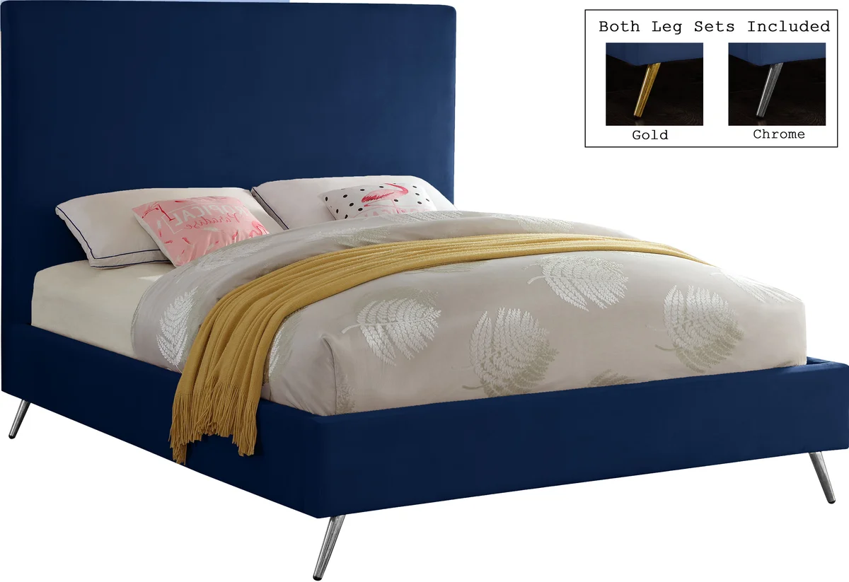 Jasmine - Queen Bed - Navy - View 2