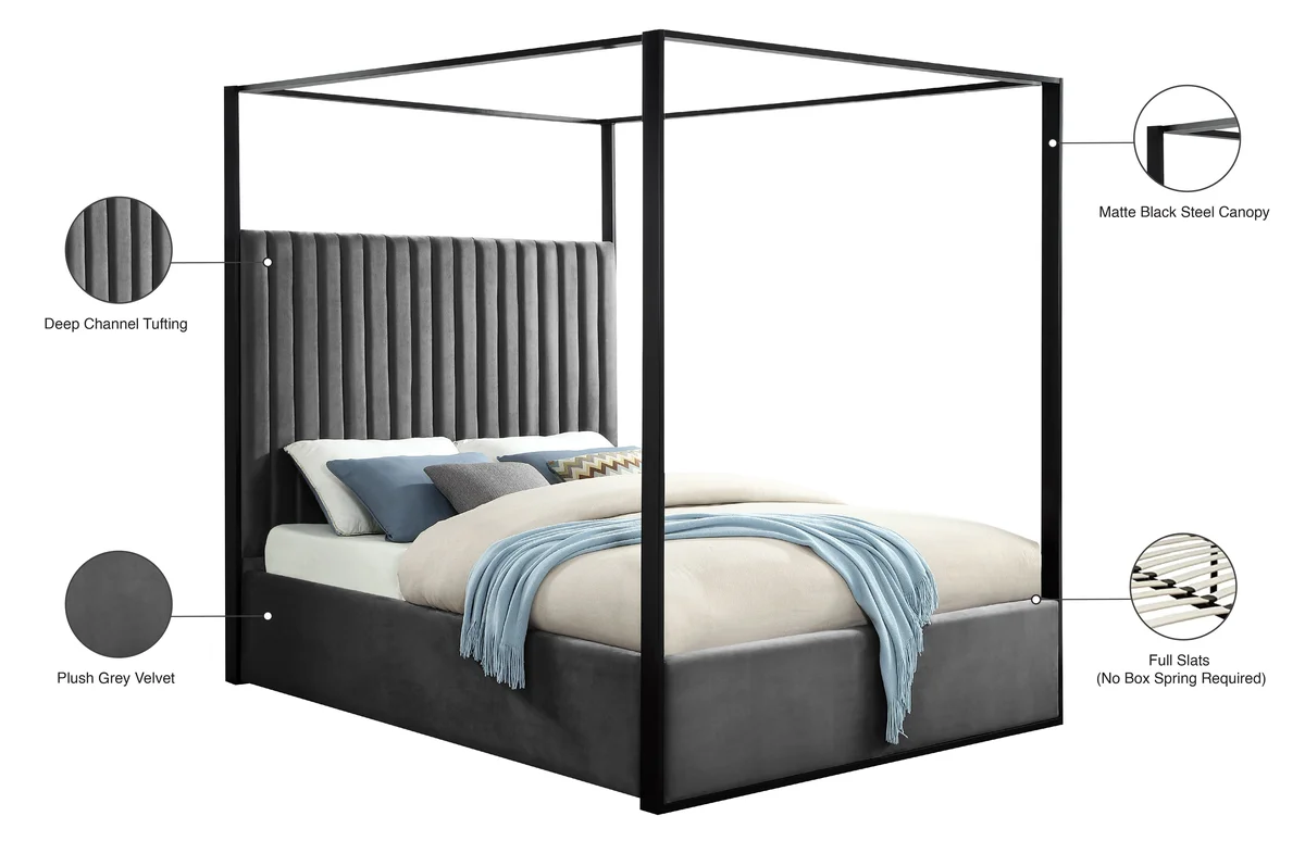 Jax - Queen Bed - Gray