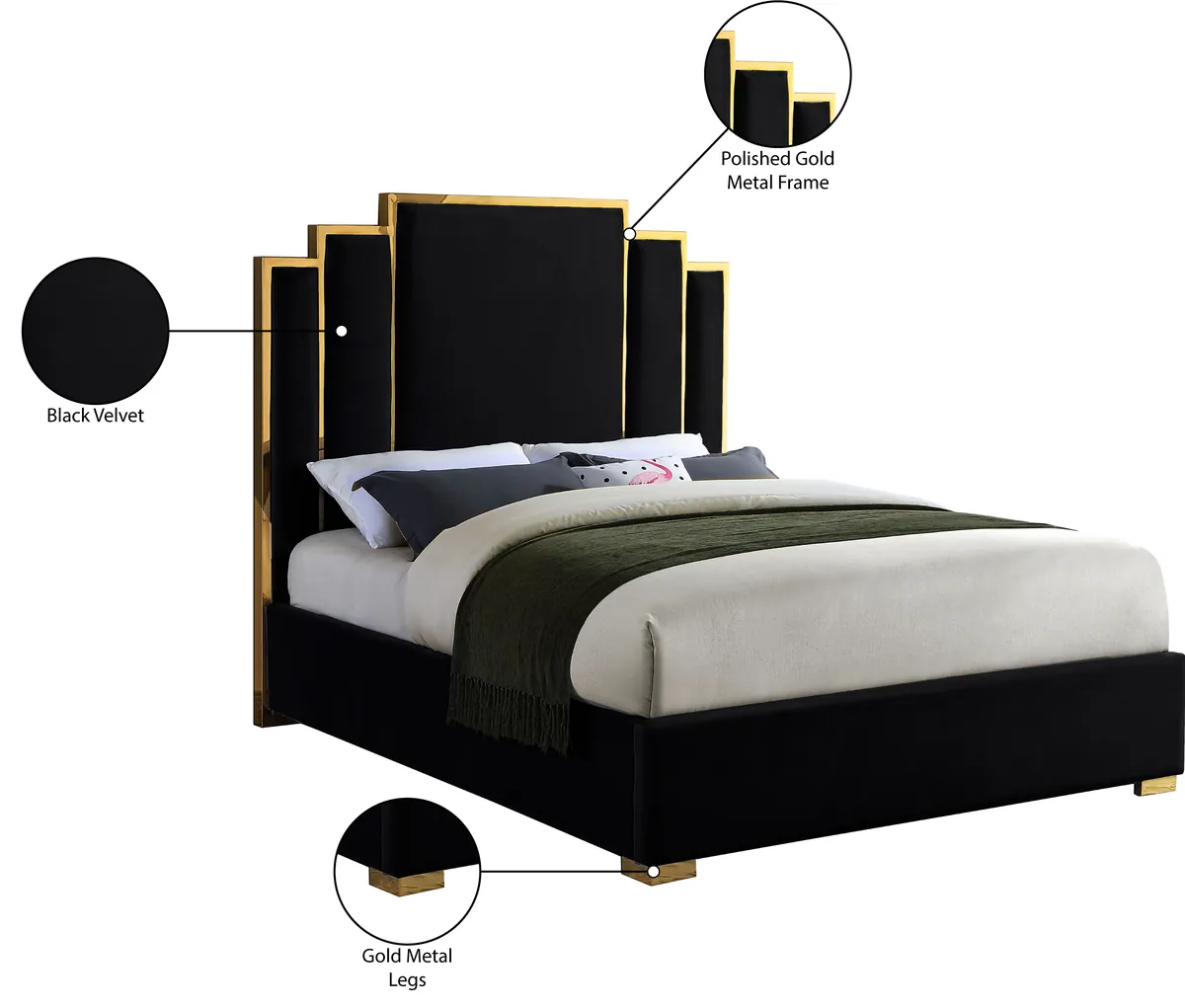 Hugo - King Bed - Black