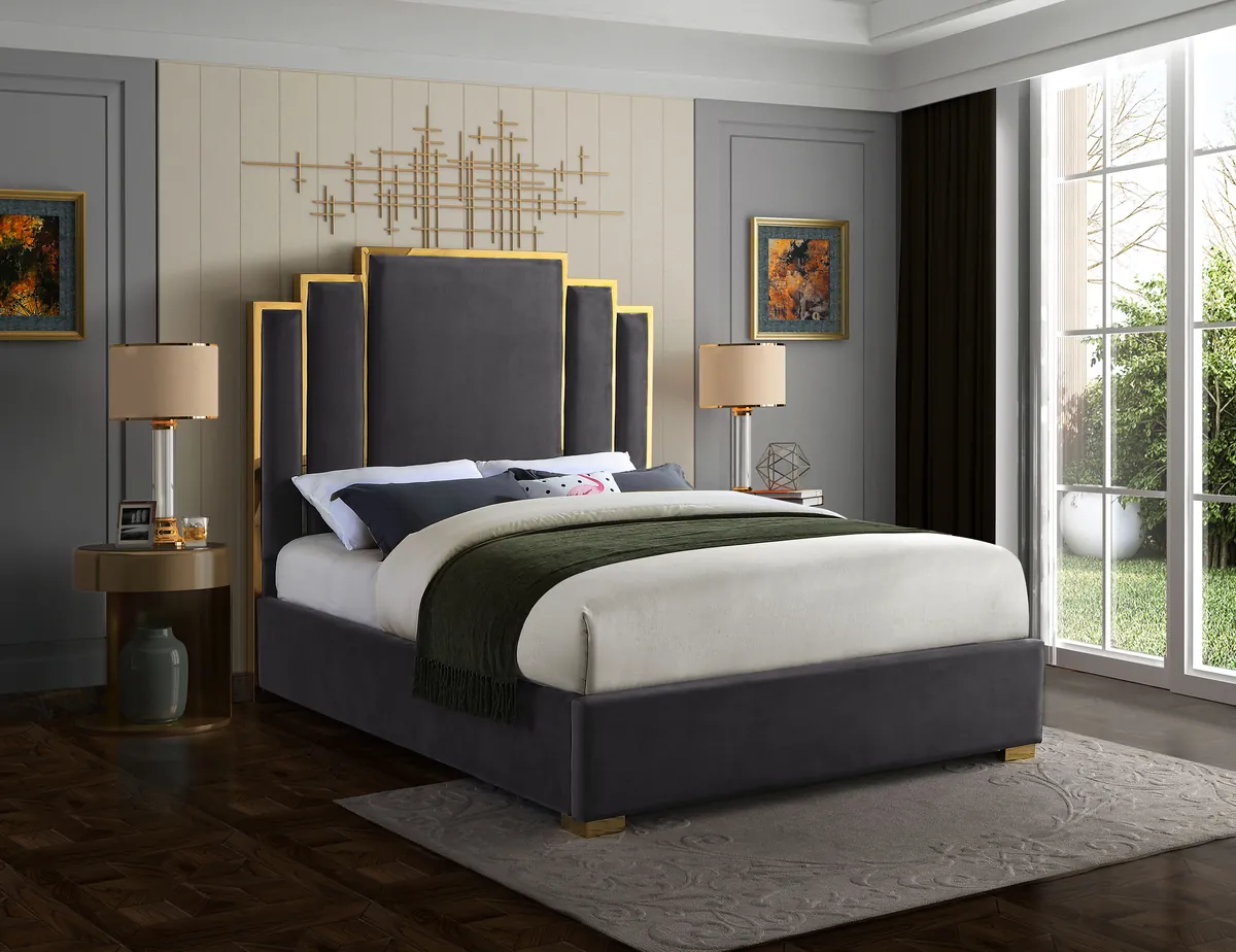 Hugo - King Bed - Gray - View 2
