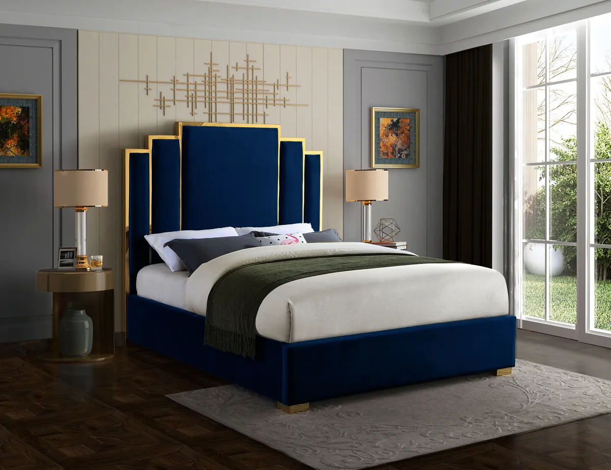 Hugo - King Bed - Navy - View 2