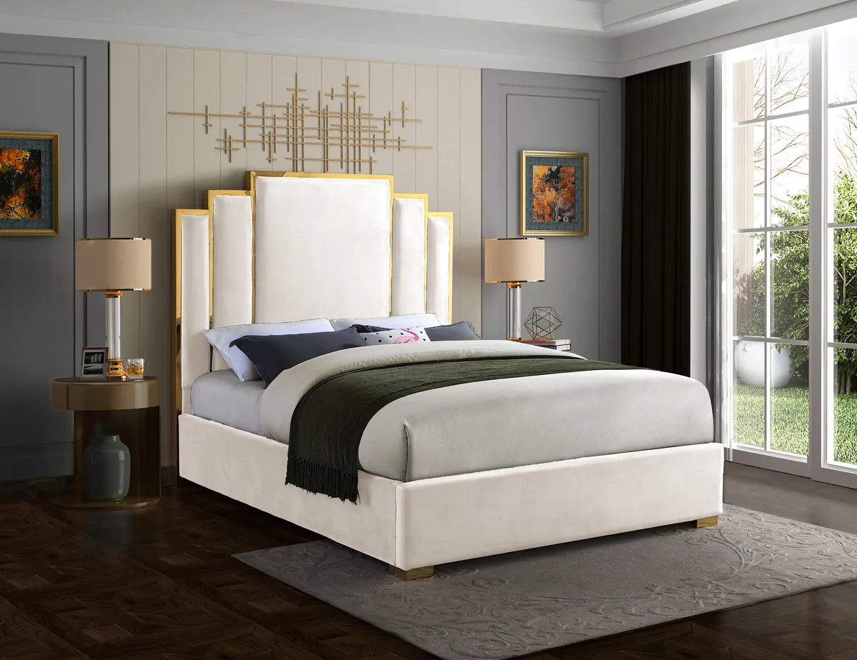 Hugo - King Bed - Cream - View 2