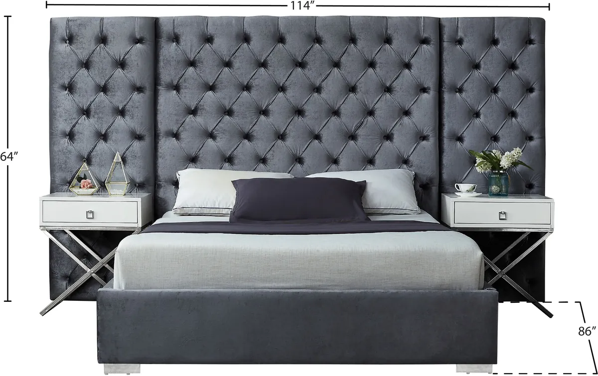 Grande - Queen Bed - Gray
