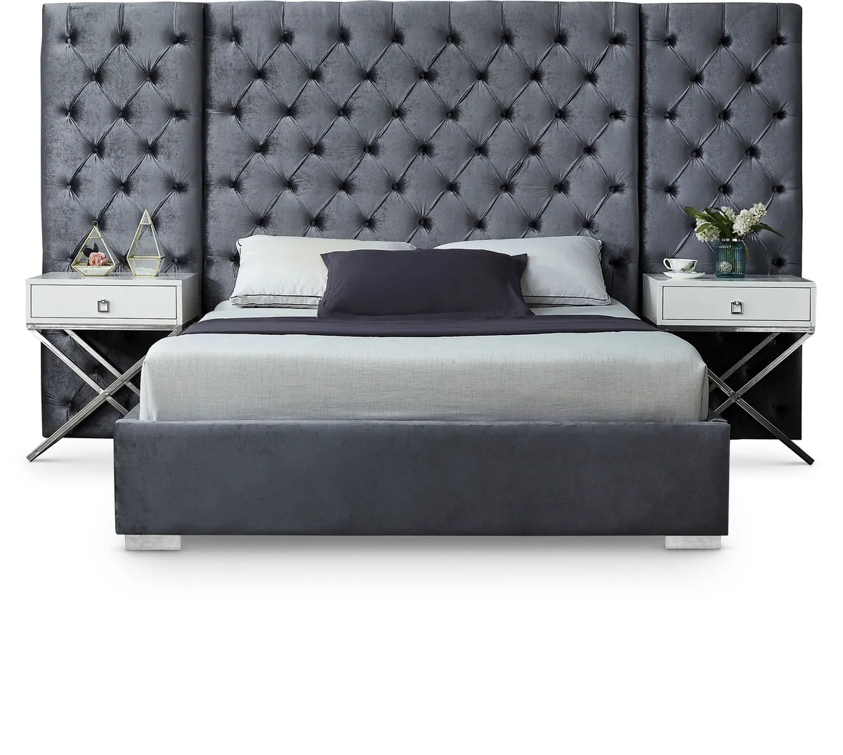 Grande - Queen Bed - Gray