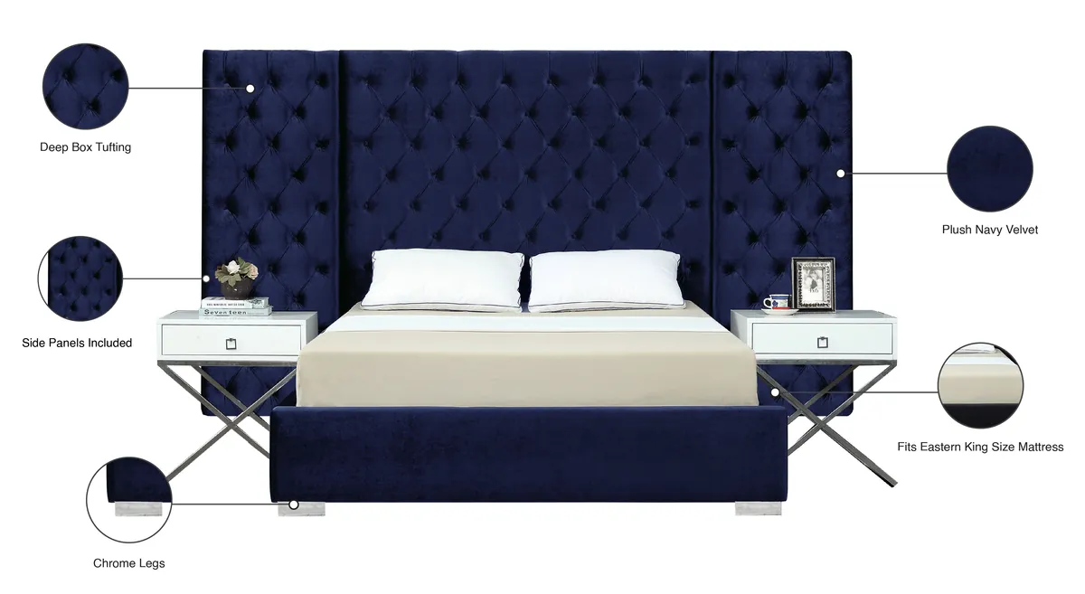 Grande - King Bed - Navy