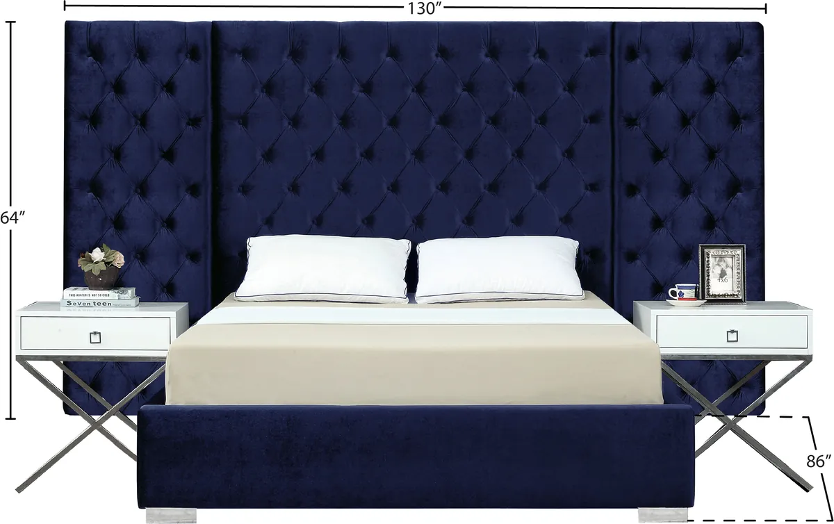 Grande - King Bed - Navy