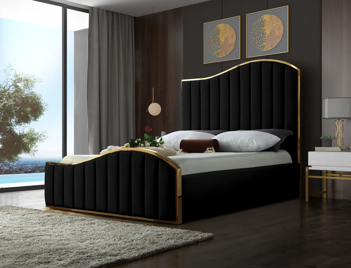 Jolie - King Bed - Black - View 2