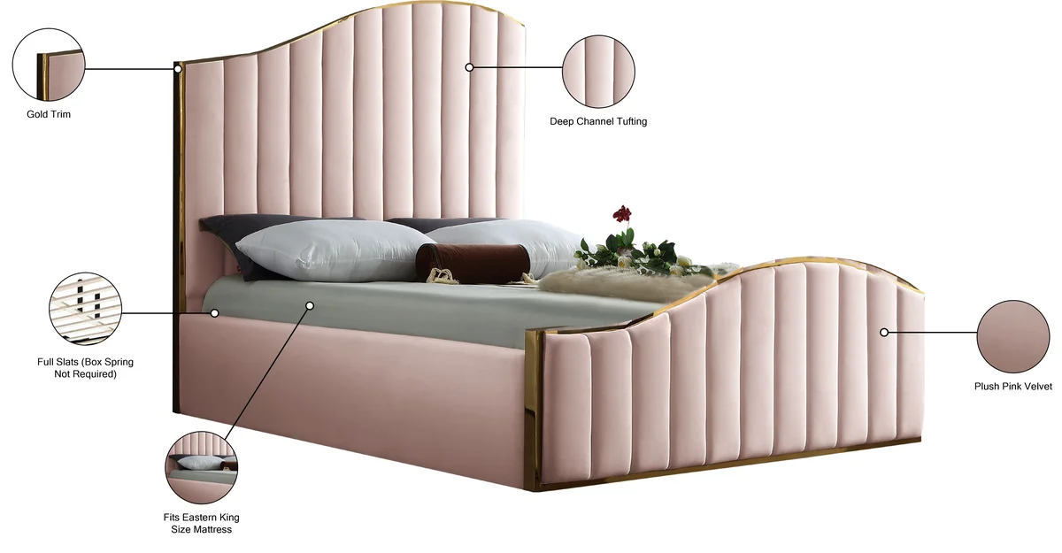 Jolie - King Bed - Pink