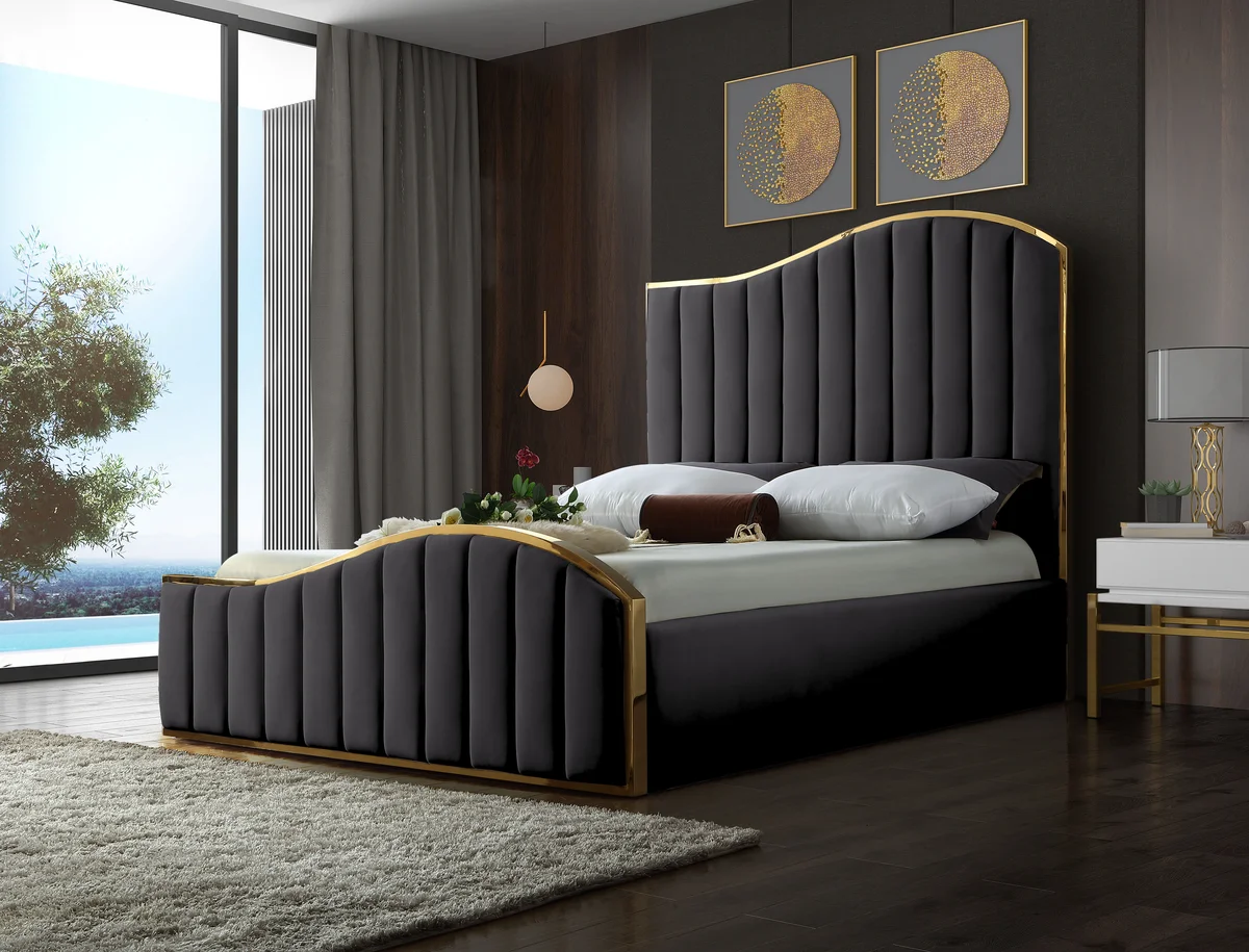 Jolie - Queen Bed - Gray