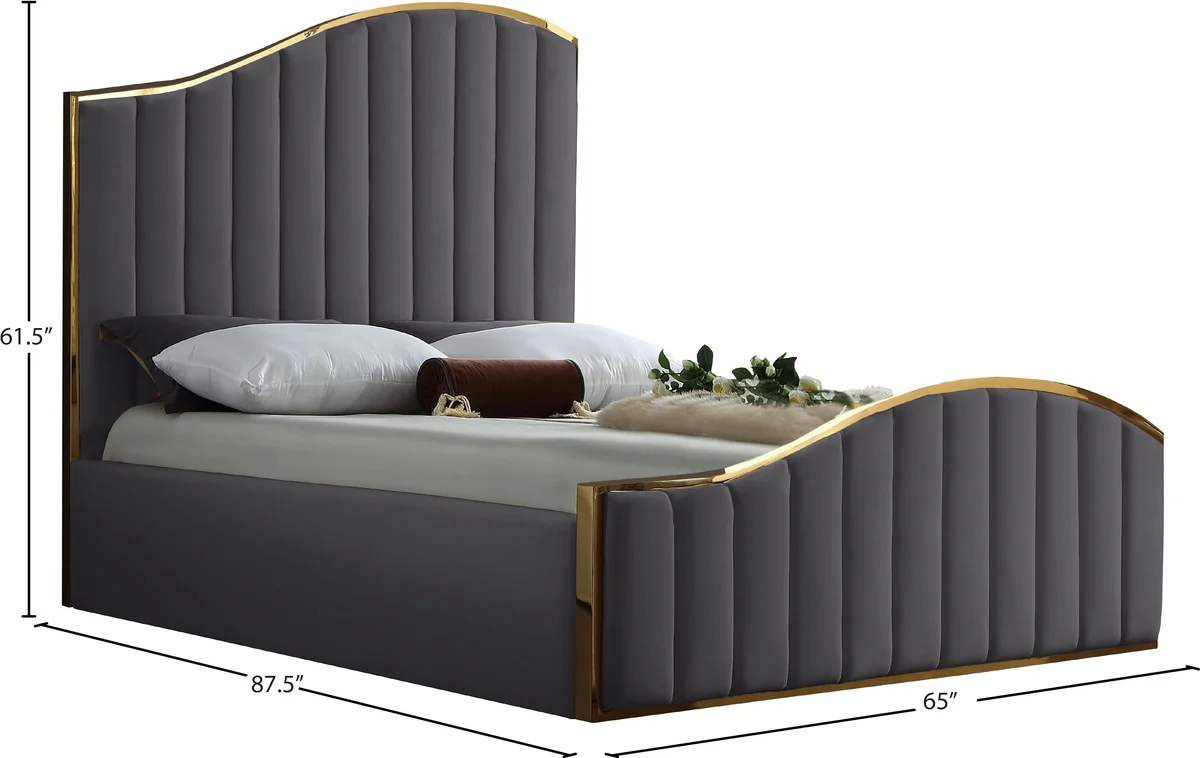 Jolie - Queen Bed - Gray