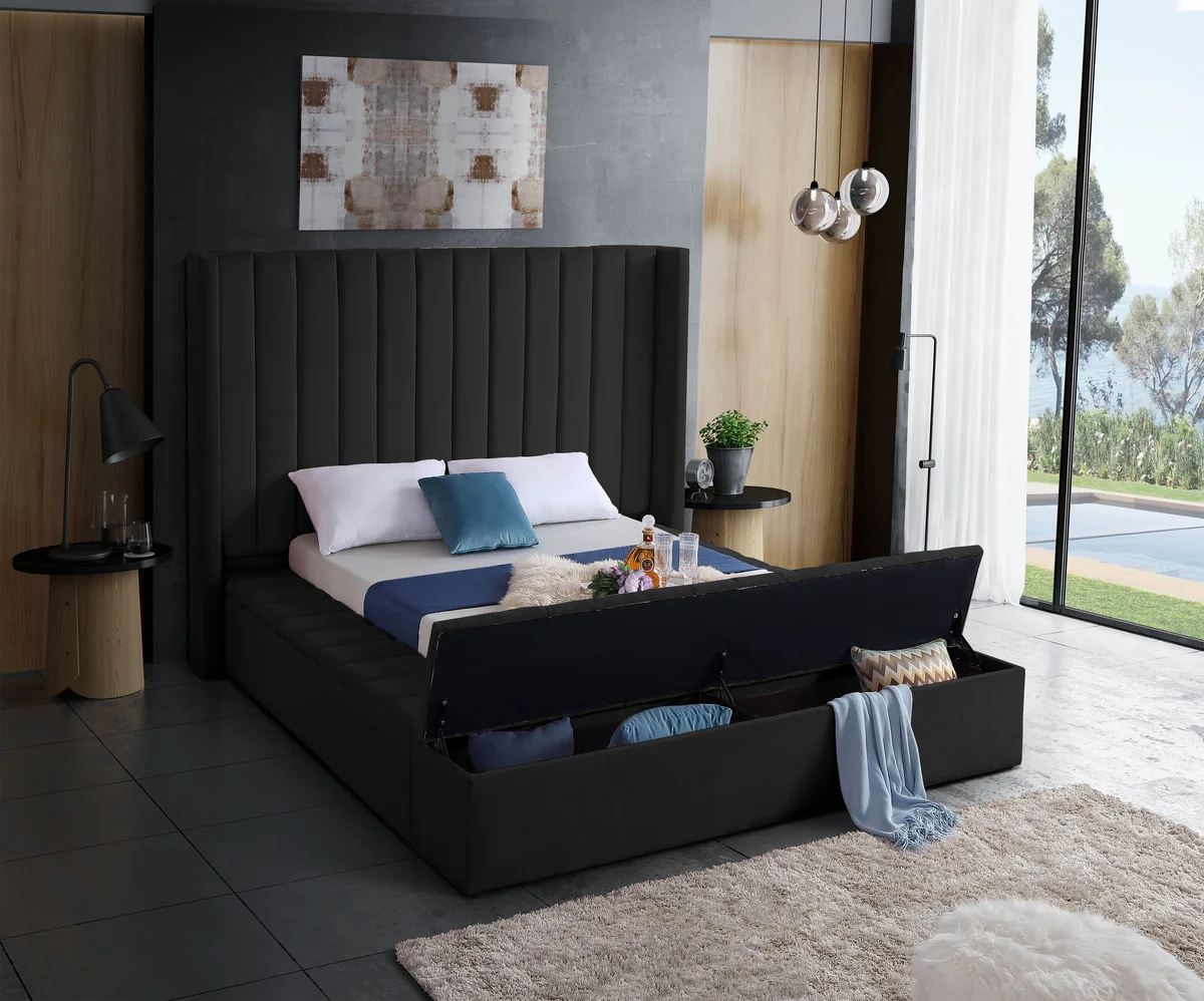 Kiki - King Bed - Black