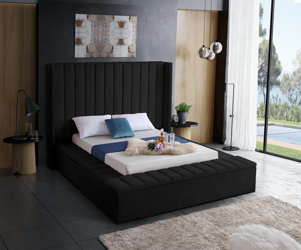 Kiki - King Bed - Black - View 2