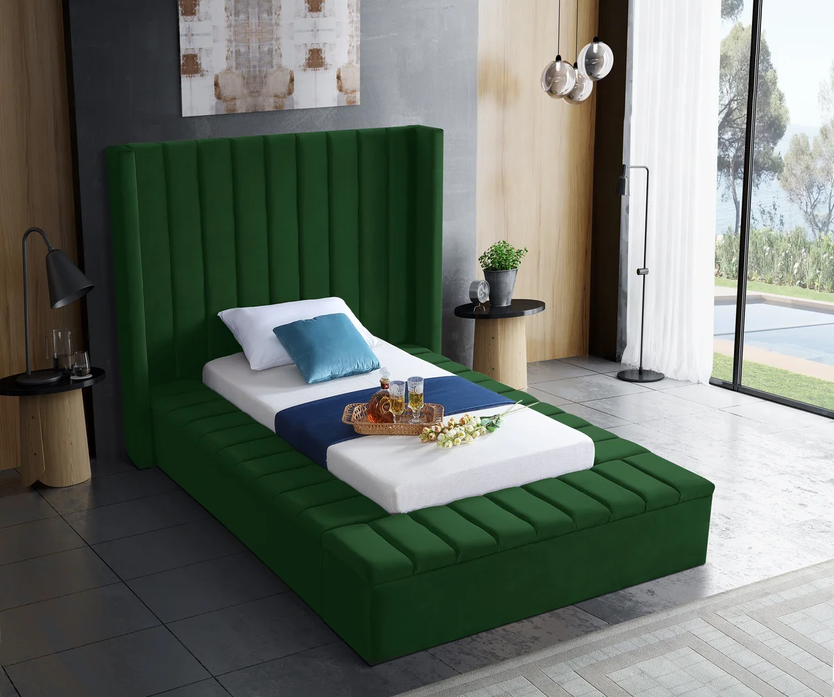 Kiki - Twin Bed - Green - View 2