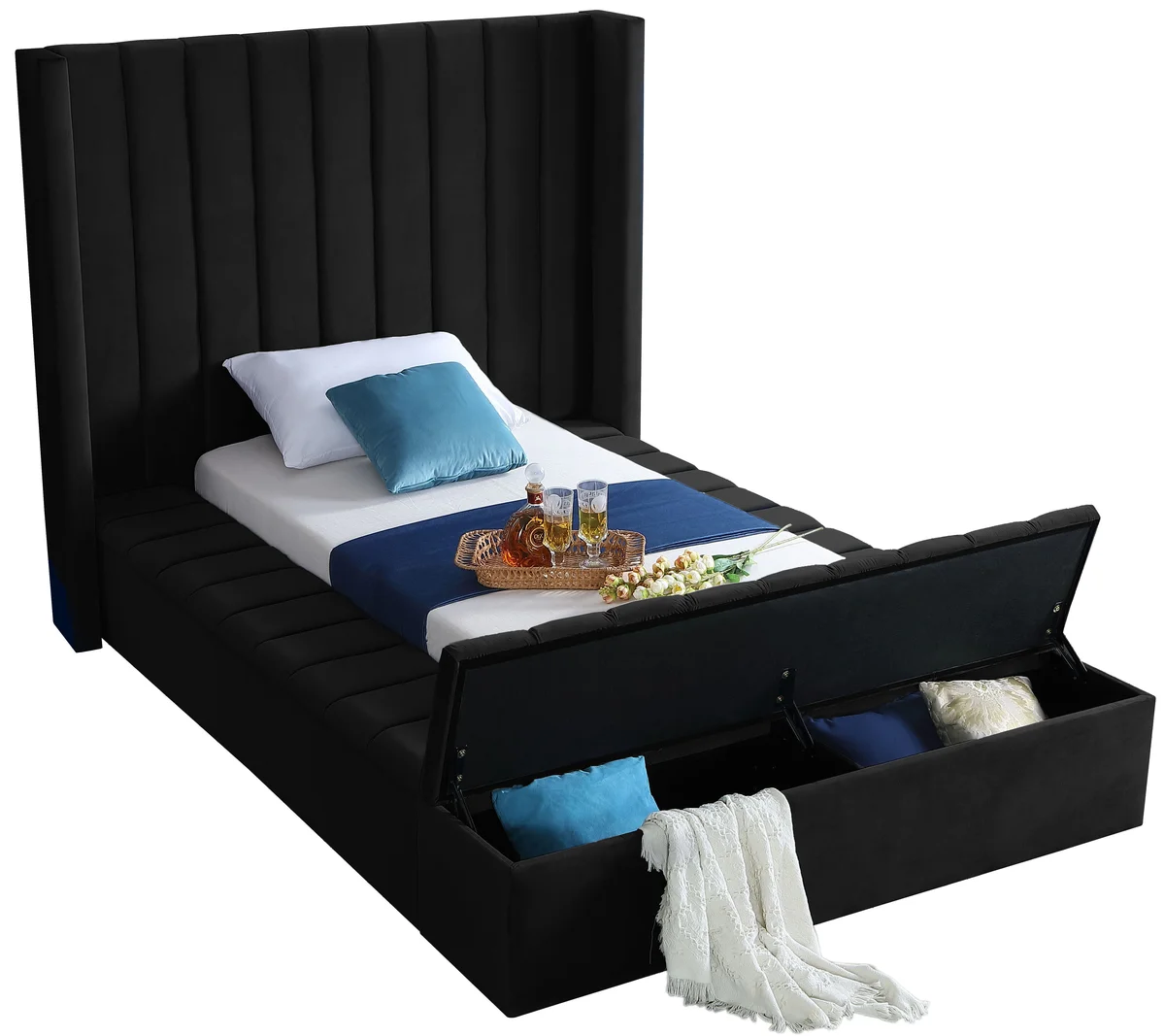 Kiki - Twin Bed - Black