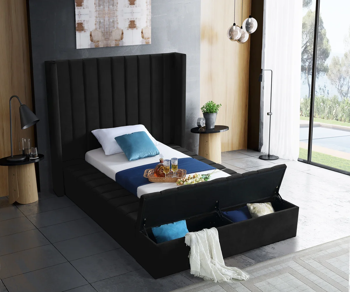 Kiki - Twin Bed - Black