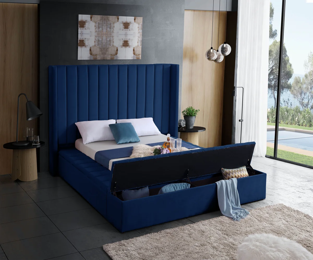 Kiki - Queen Bed - Navy