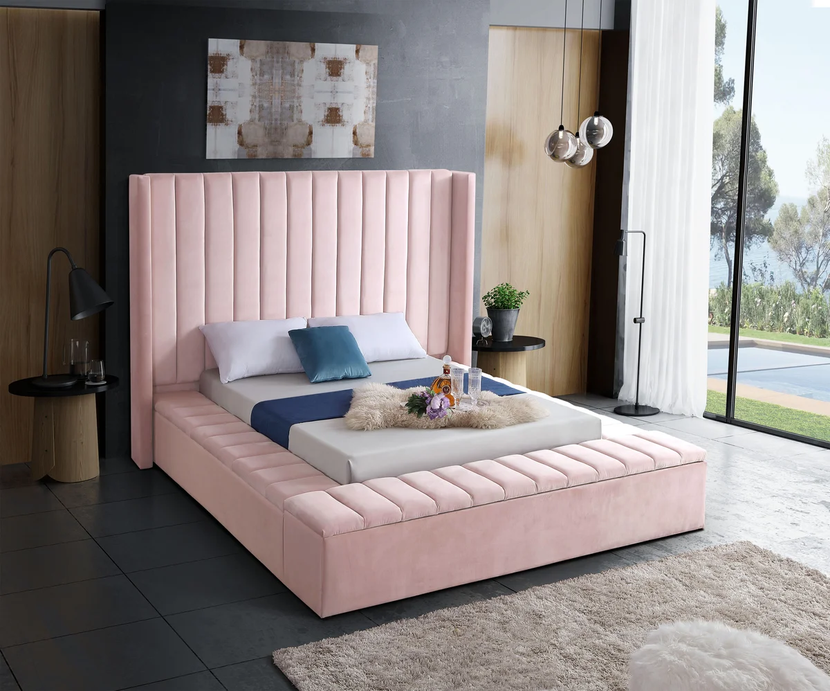 Kiki - King Bed - Pink - View 2