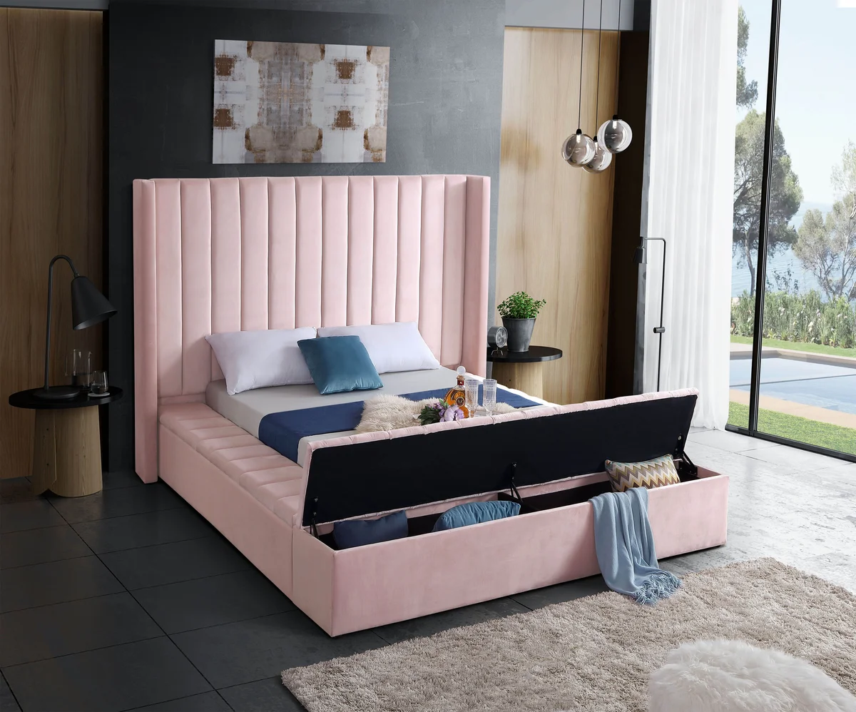 Kiki - King Bed - Pink