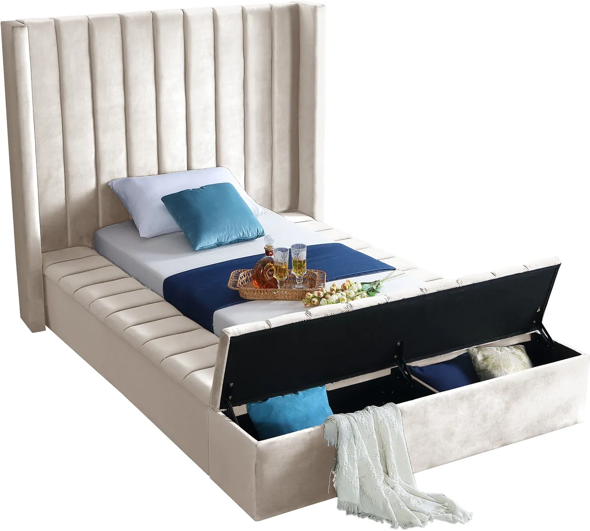Kiki - Twin Bed - Cream