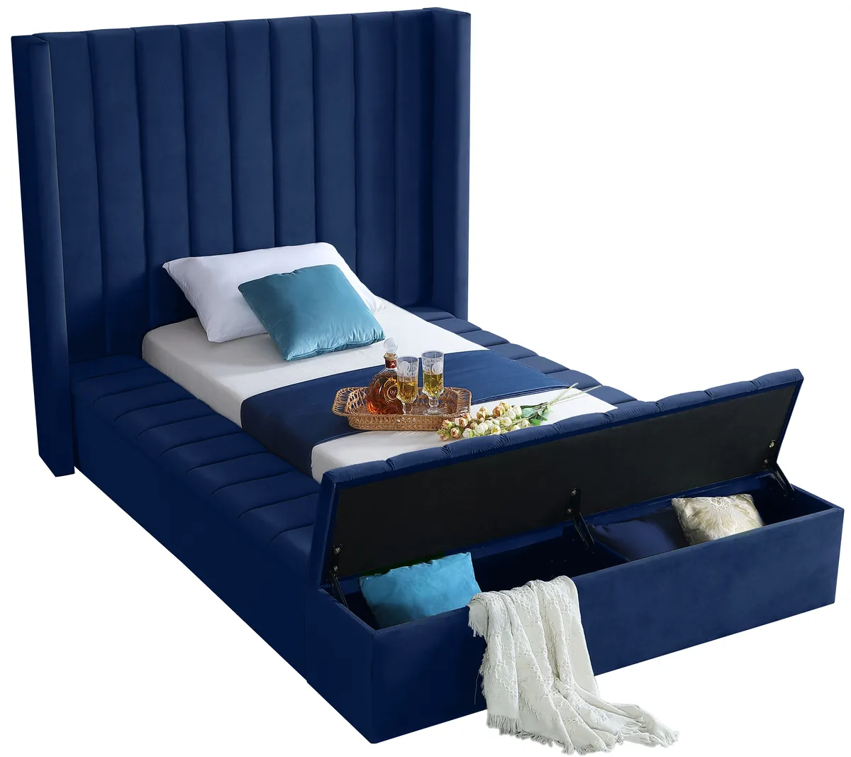 Kiki - Twin Bed - Navy