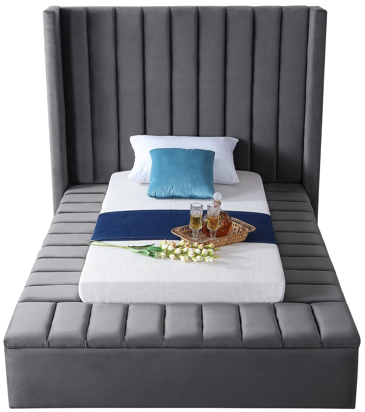 Kiki - Twin Bed - Gray
