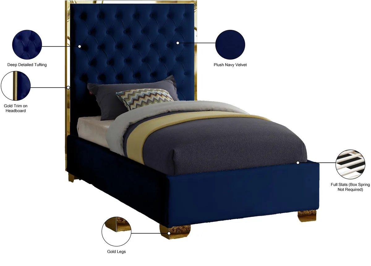 Lana - Twin Bed - Navy