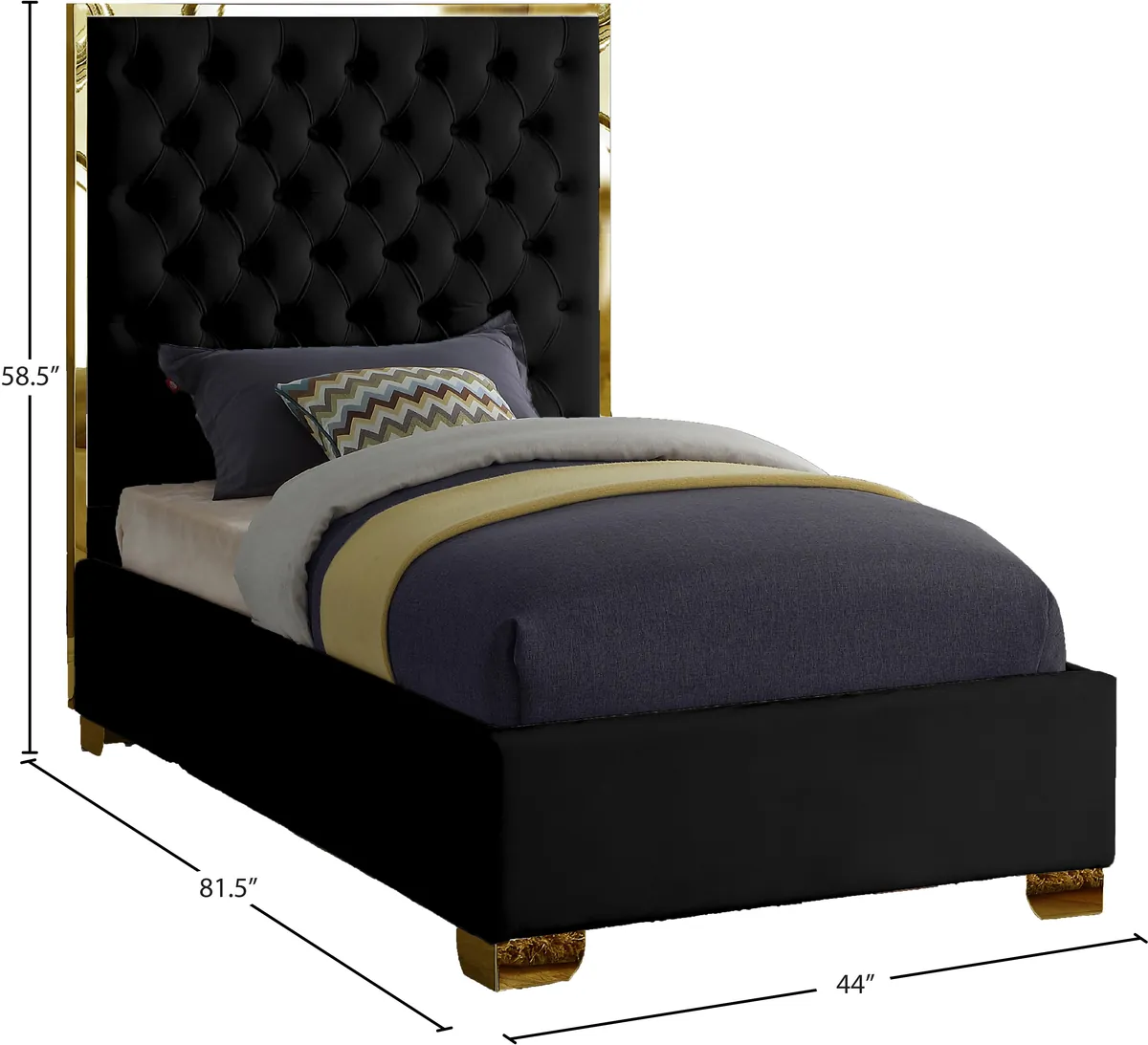Lana - Twin Bed - Black
