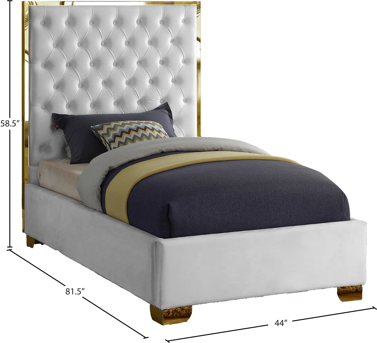 Lana - Twin Bed - White