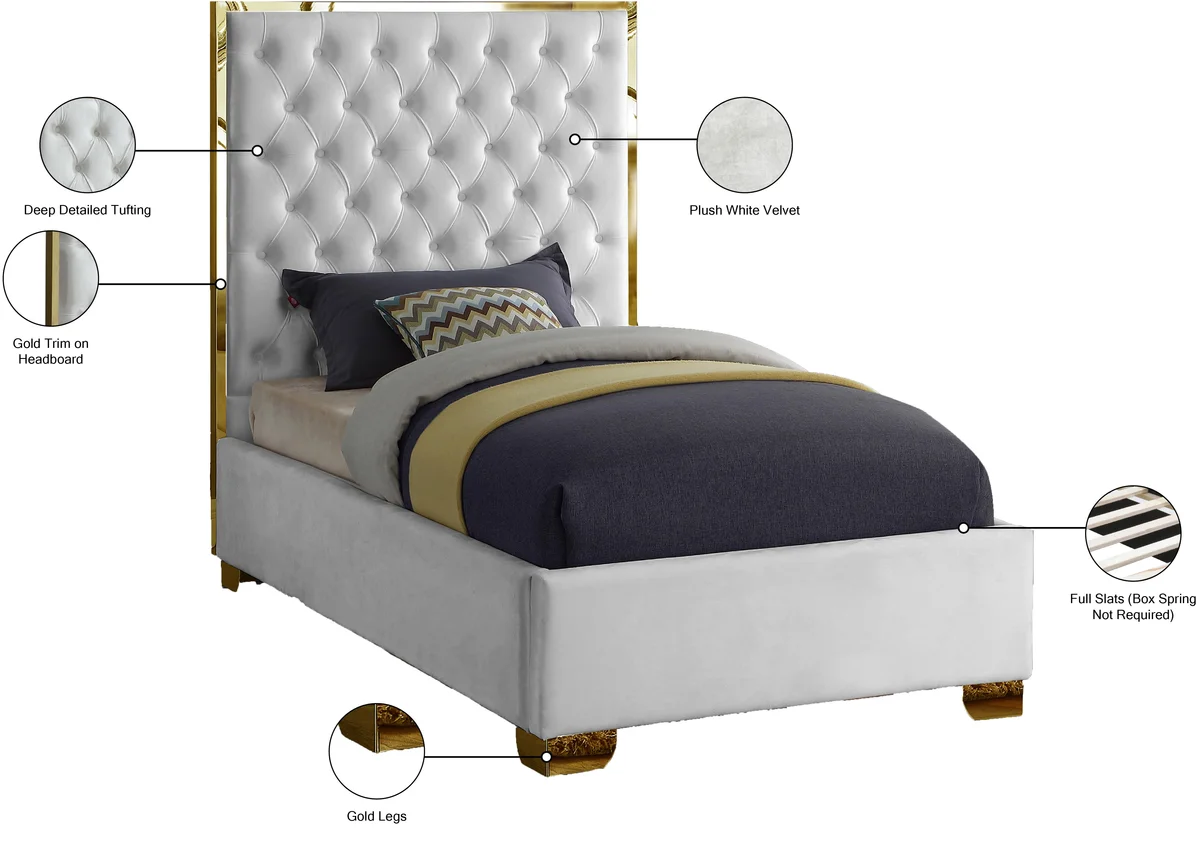 Lana - Twin Bed - White