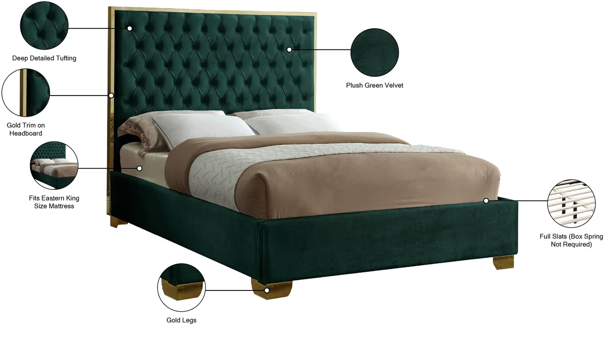 Lana - King Bed - Green
