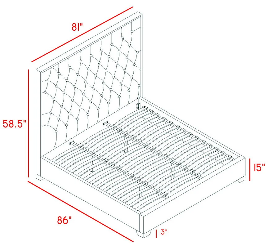 Lexi - King Bed - Gray
