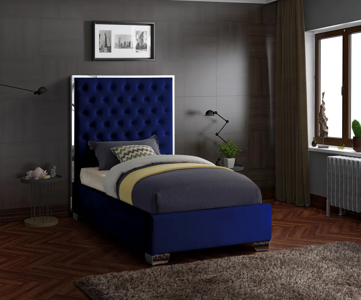 Lexi - Twin Bed - Navy - View 2