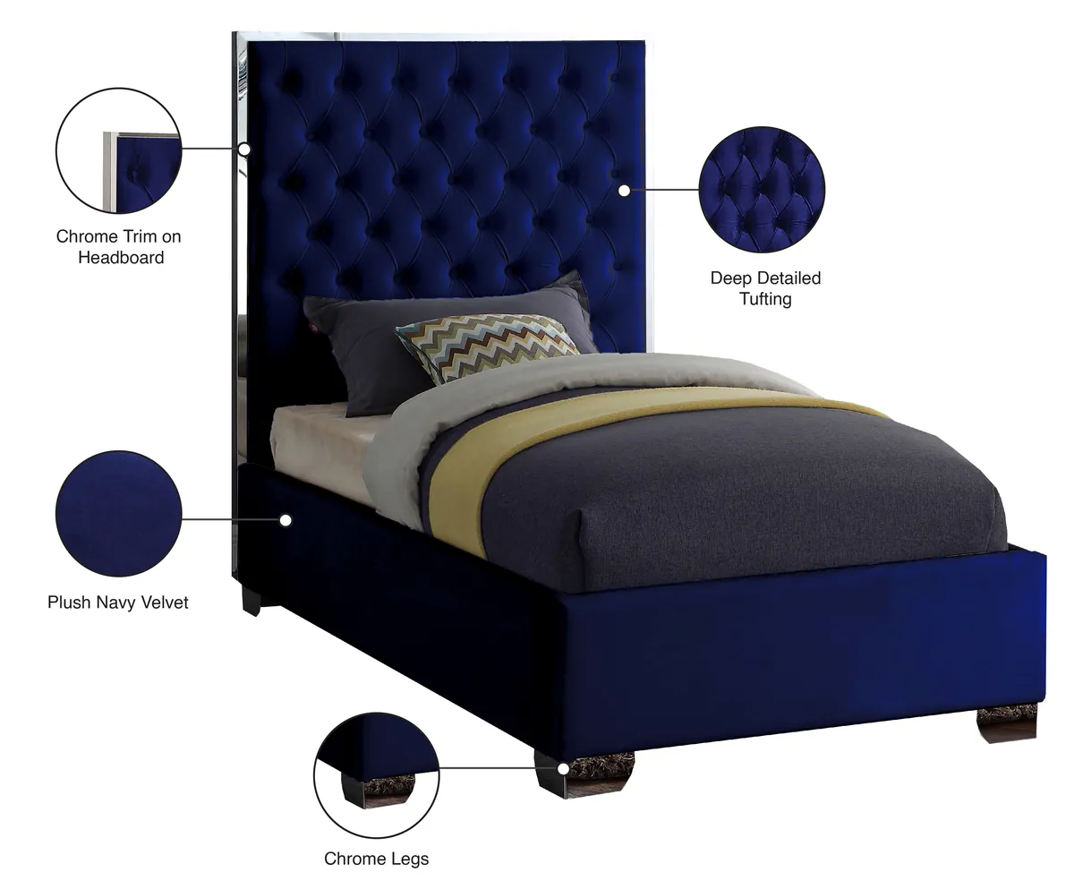 Lexi - Twin Bed - Navy