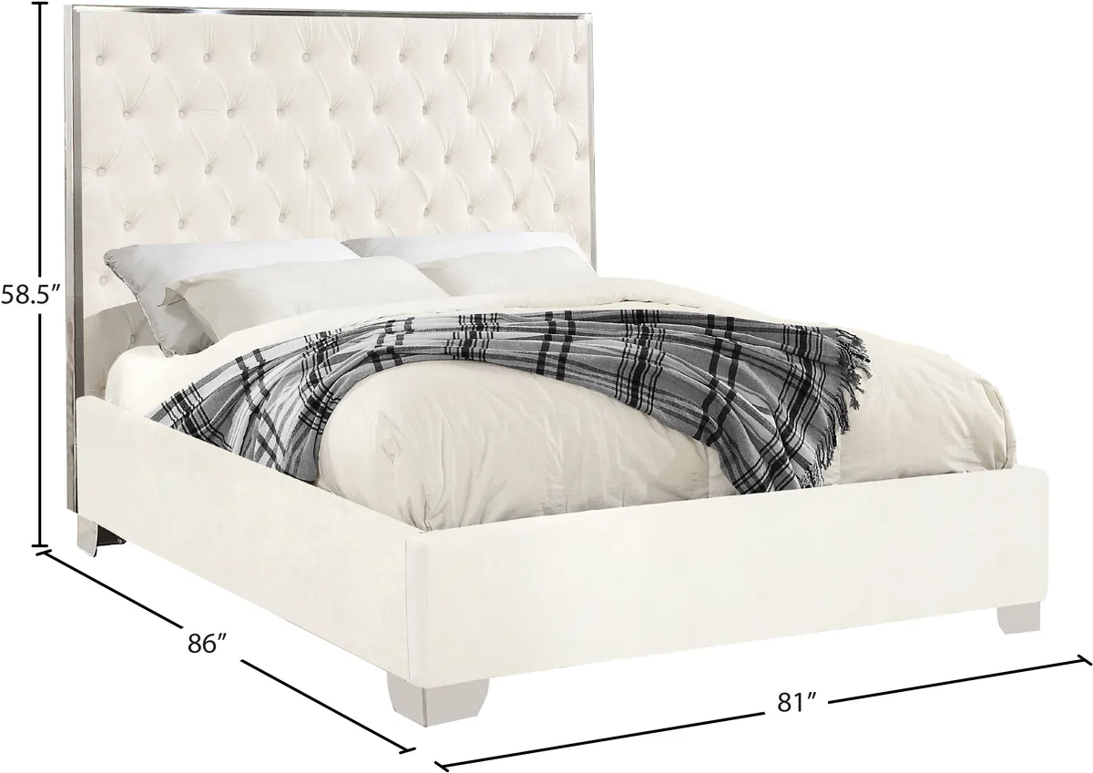 Lexi - King Bed - White