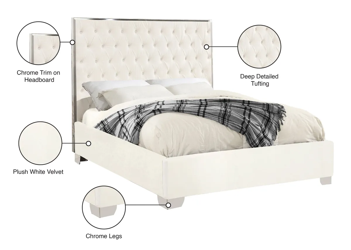 Lexi - King Bed - White