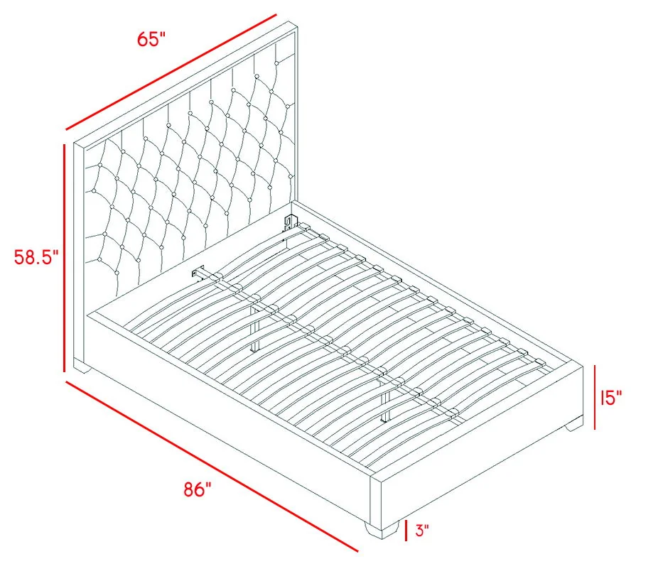 Lexi - Queen Bed - White