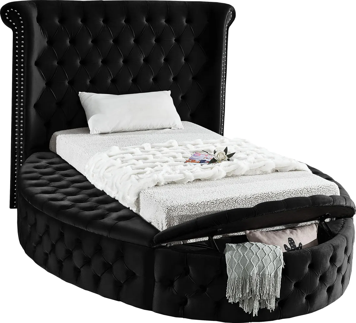 Luxus - Twin Bed - Black - View 2