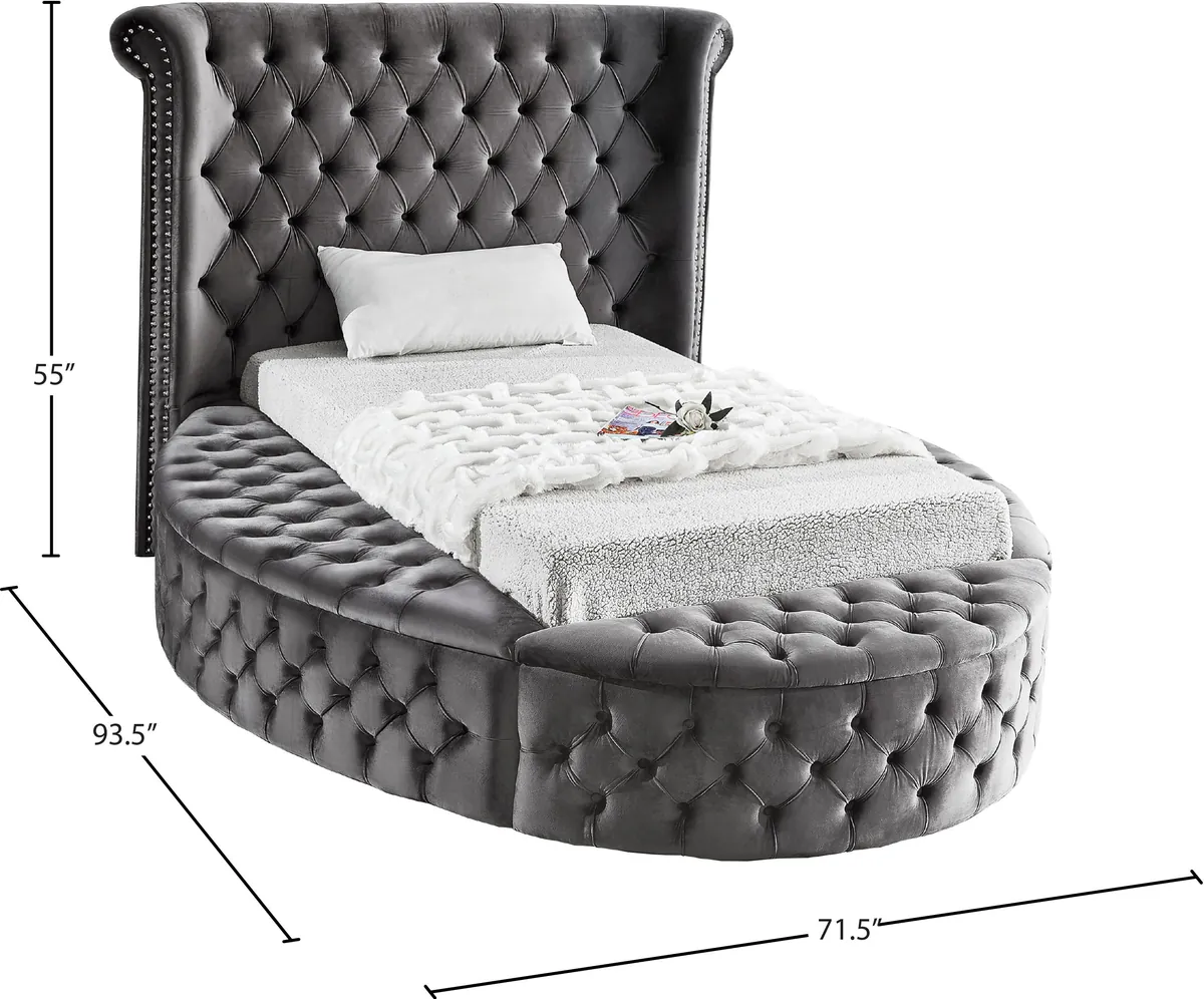 Luxus - Twin Bed - Gray