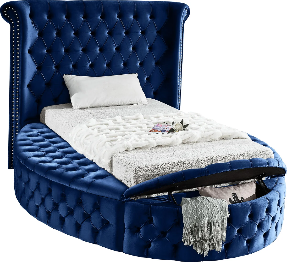 Luxus - Twin Bed - Navy - View 2