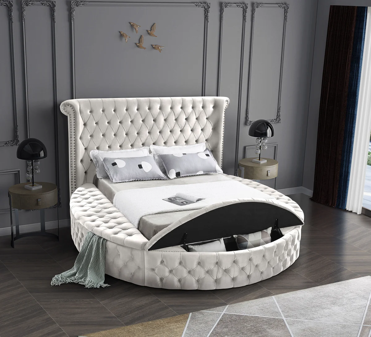 Luxus - King Bed - Cream