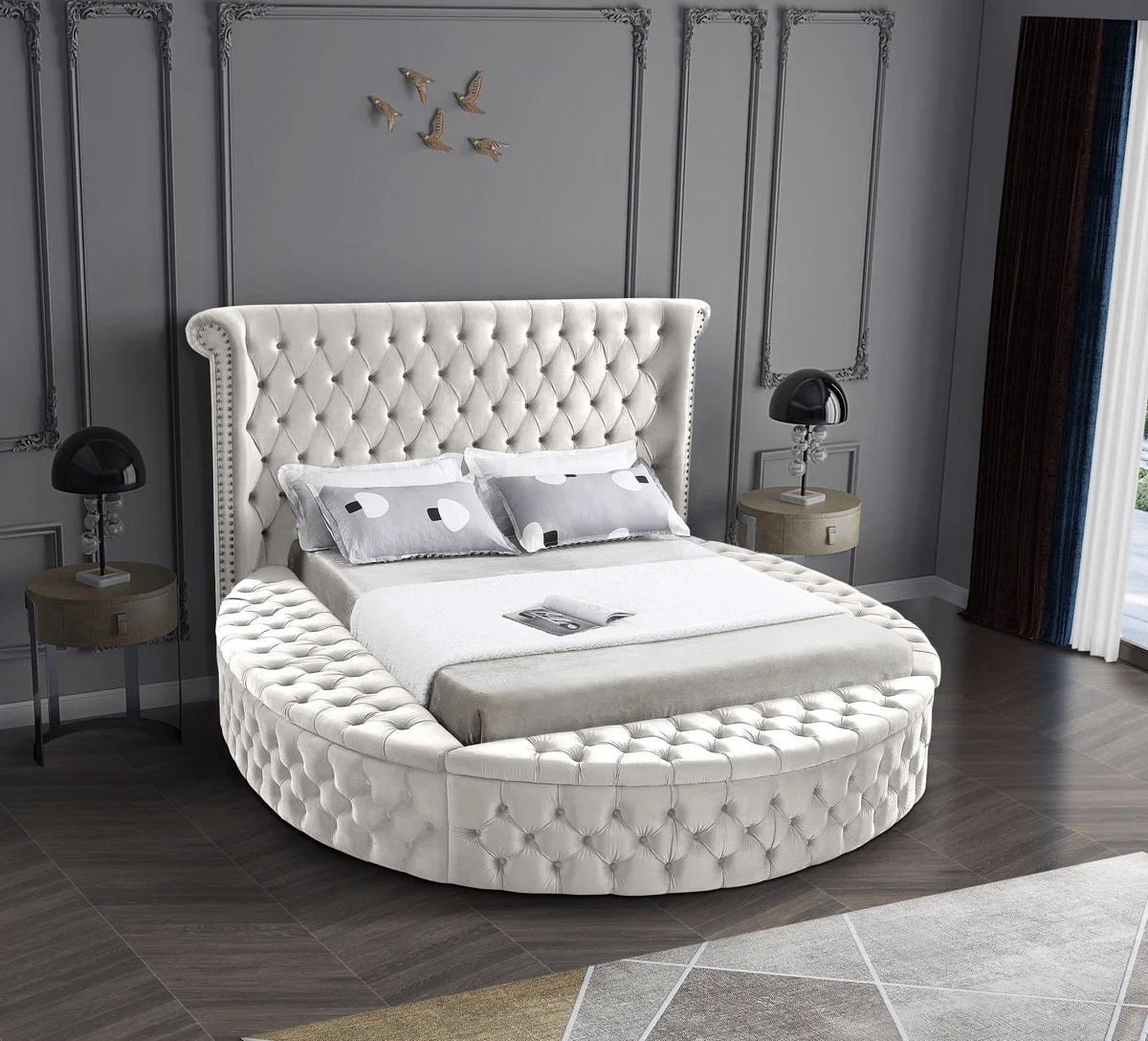 Luxus - King Bed - Cream