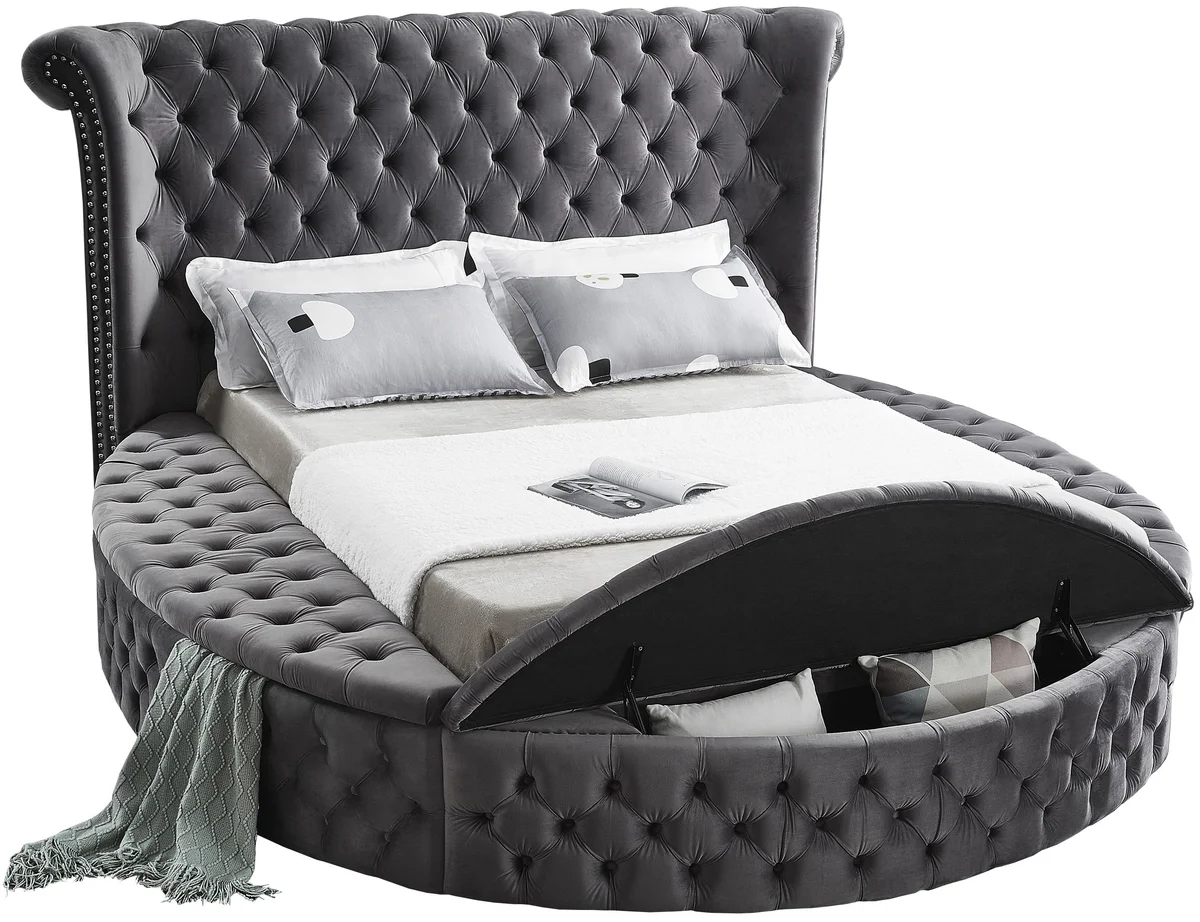 Luxus - King Bed - Gray - View 2