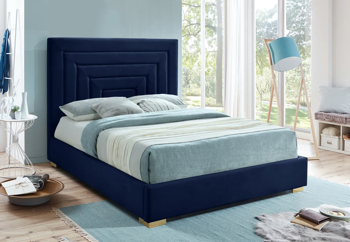 Nora - Queen Bed - Navy