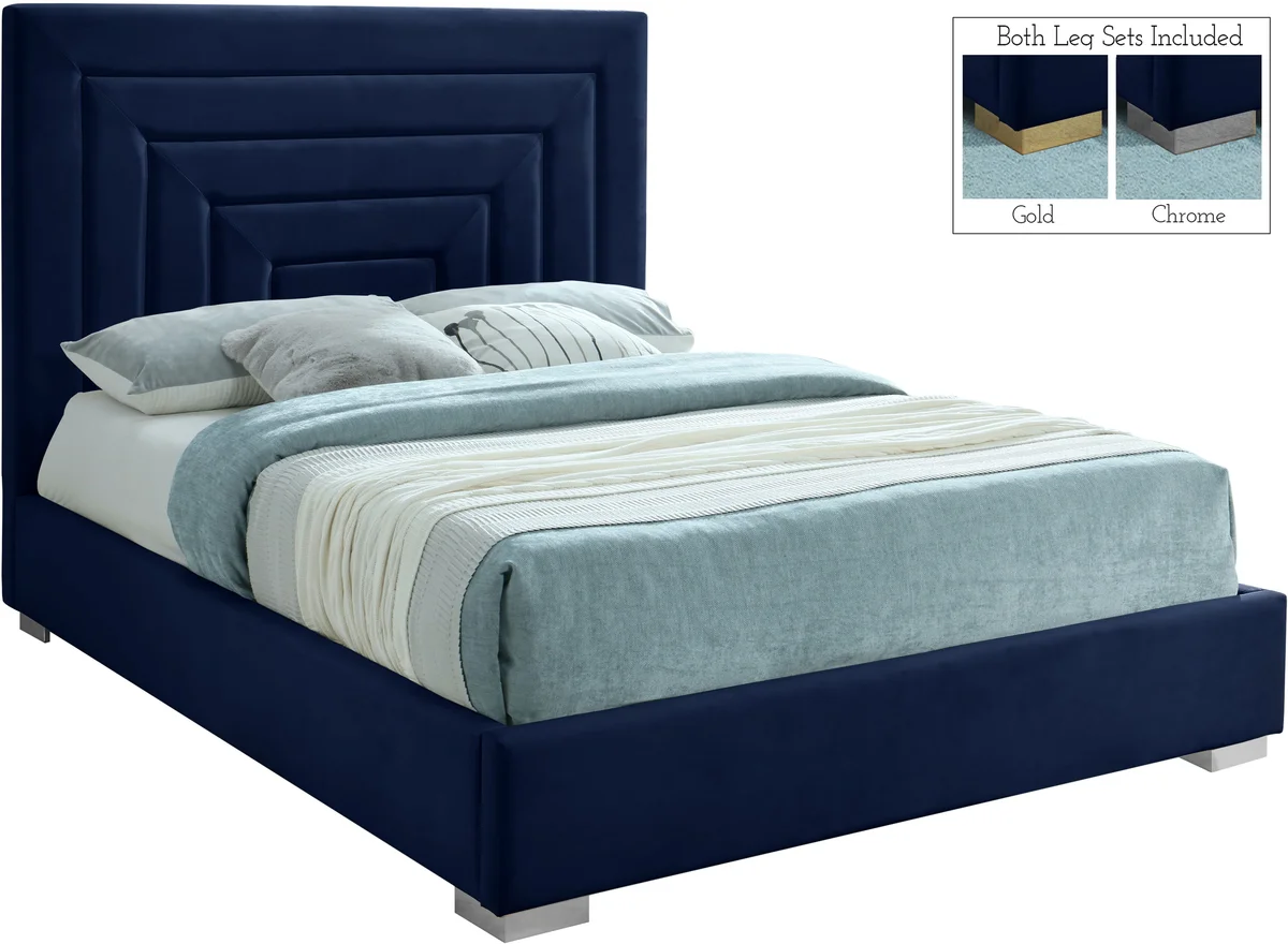 Nora - Queen Bed - Navy - View 2