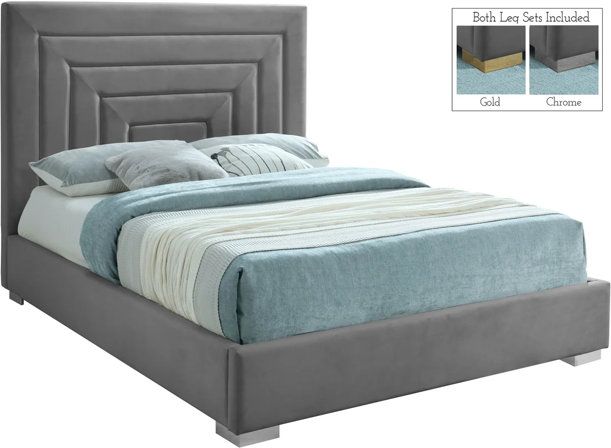 Nora - King Bed - Gray - View 2