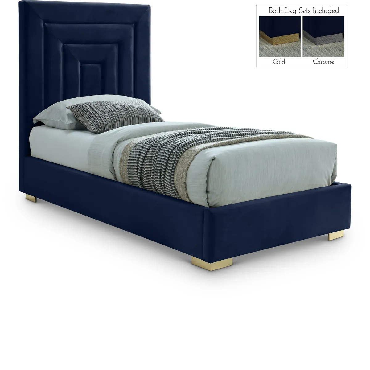 Nora - Twin Bed - Navy